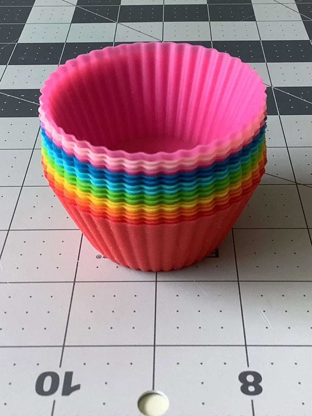 Set of 28 Reusable Silicone Cupcake Muffin Baking Cups Liners Assorted Colors